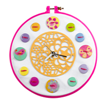 American Girl Crafts Pretty Button Clock