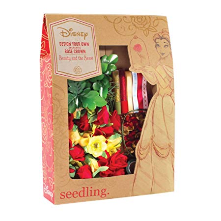 Seedling Disney's Beauty and The Beast Design Your Own Enchanted Flower Rose Crown Activity Kit