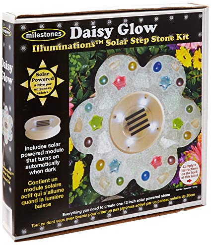 Midwest Products Illuminations Solar Stepping Stone Kit, Daisy Glow