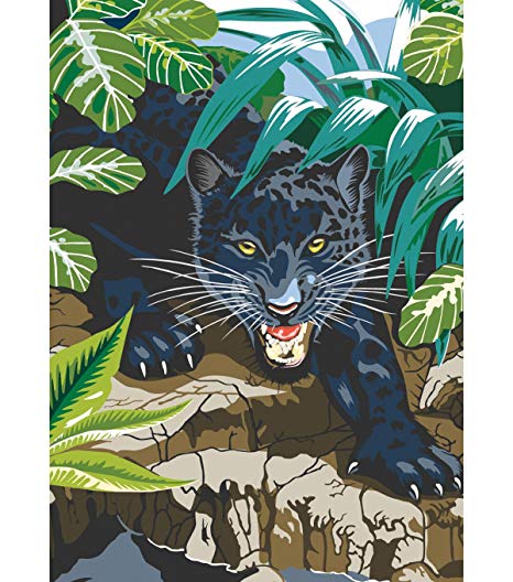 Royal & Langnickel Junior Mini Paint By Number Kit: 5x7 Black Leopard