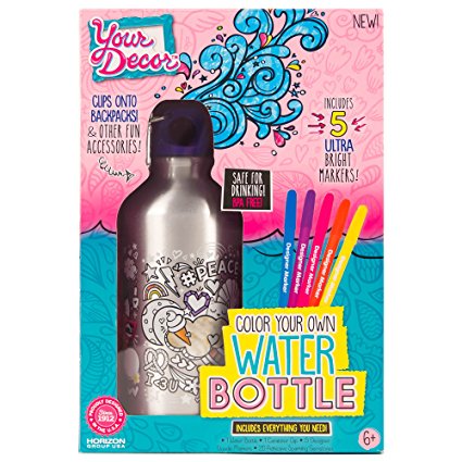 Your Décor by Horizon Group USA Color Your Own Water Bottle Kit, Multi Colored