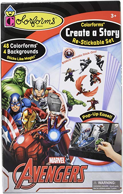 Colorforms Brand Avengers Create a Story Restickable Set