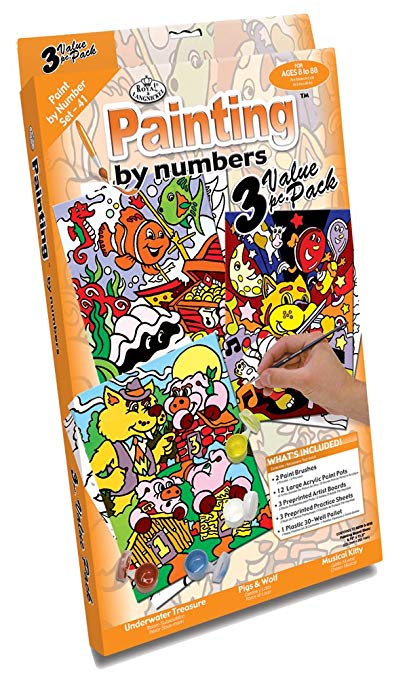 Royal & Langnickel PBN-SET41 Painting by Numbers My First 3 -Piece Set