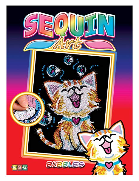 Sequin Art Red Bubbles the Kitten Arts and Crafts Kits