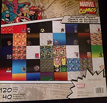 Marvel Comics Scrapbooking Paper Stack 120 Sheets